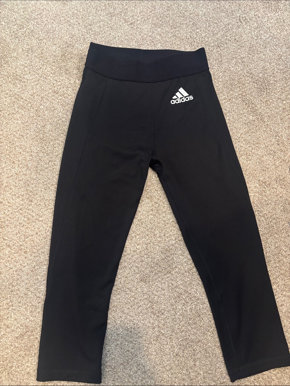adidas Black High-Waist Athletic Leggings